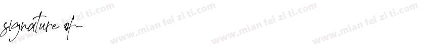 signature of字体转换